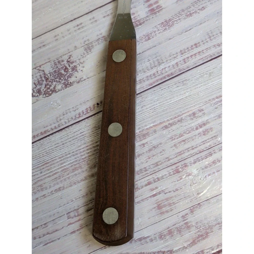VINTAGE Cutco Stainless Steel 37 Classic Brown 2 Prong Fork Carving Fork USA